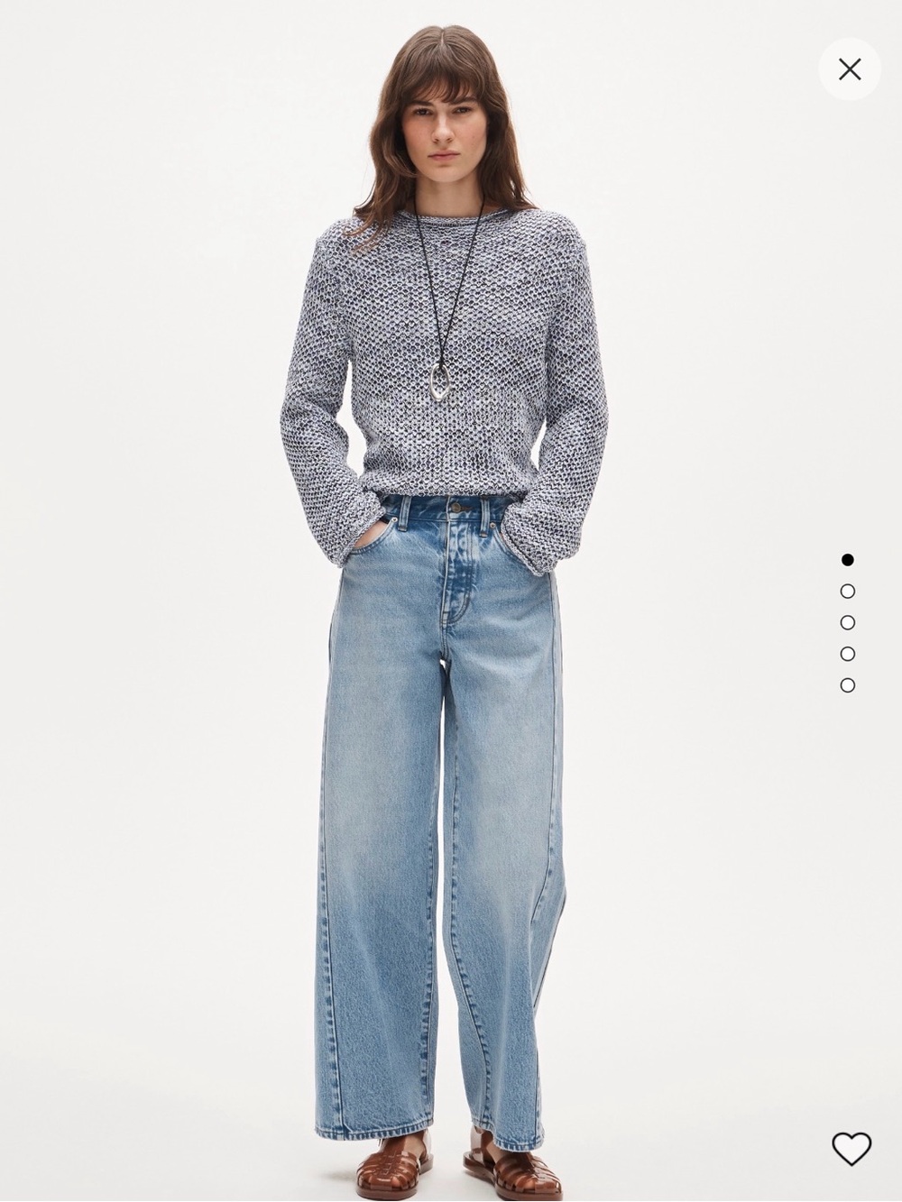 J. Crew Women’s Mid-Wash Straight Wide-Leg Jeans